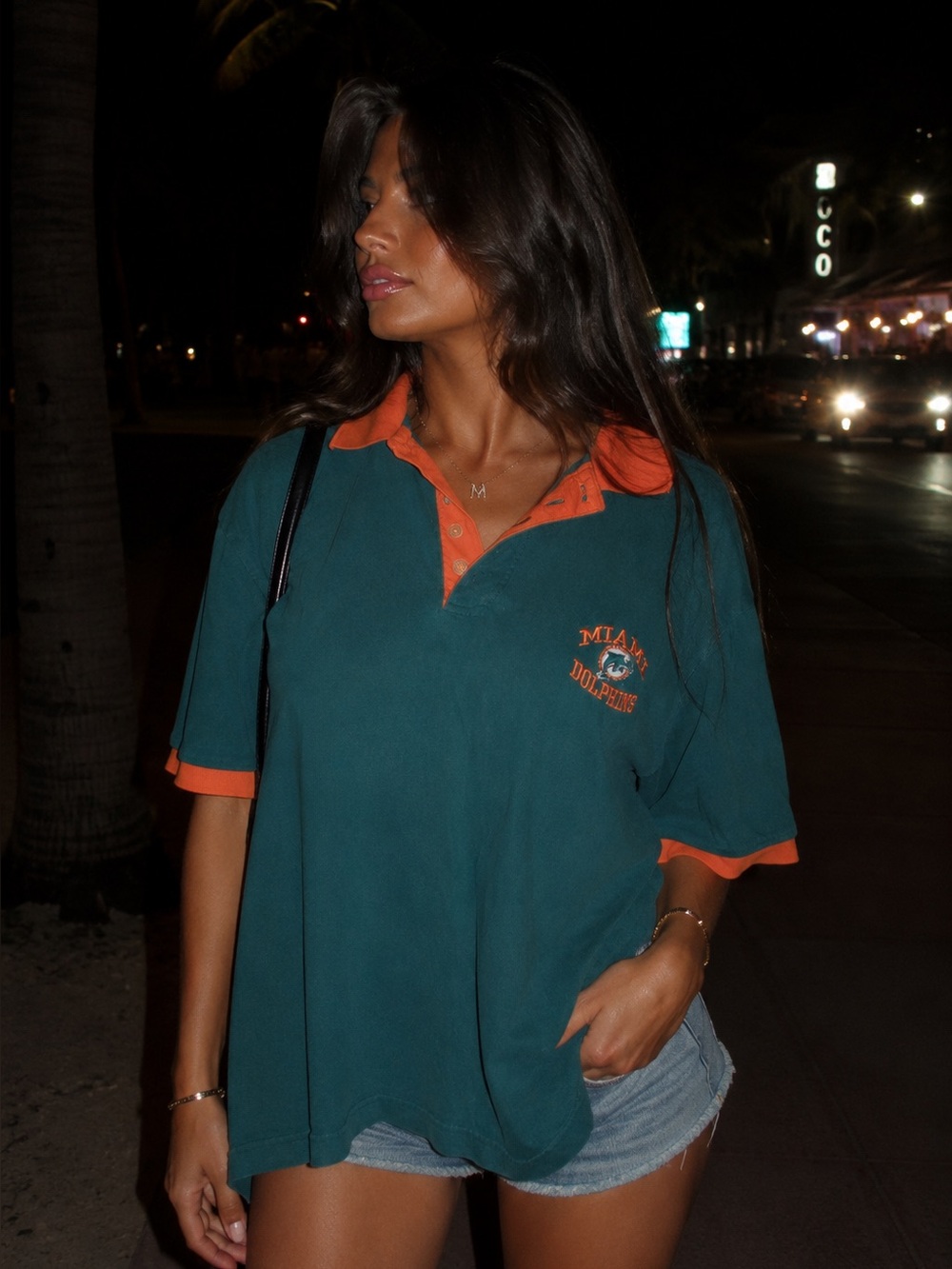 Vintage 1997 Miami Dolphins Polo Shirt – NFL Edge Embroidered Logo – Size L 🐬